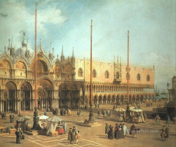 Piazza San Marco mirando hacia el sureste Canaletto Pinturas al óleo